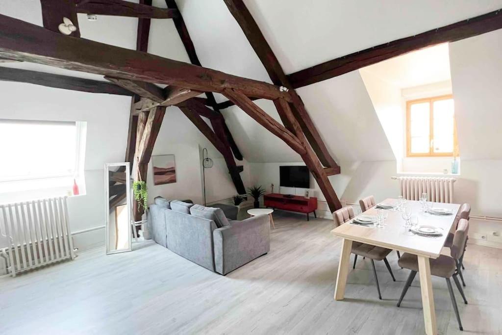 Charme Plein Coeur Auxerre - Parking Prive Apartment Ngoại thất bức ảnh