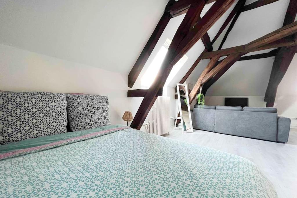 Charme Plein Coeur Auxerre - Parking Prive Apartment Ngoại thất bức ảnh